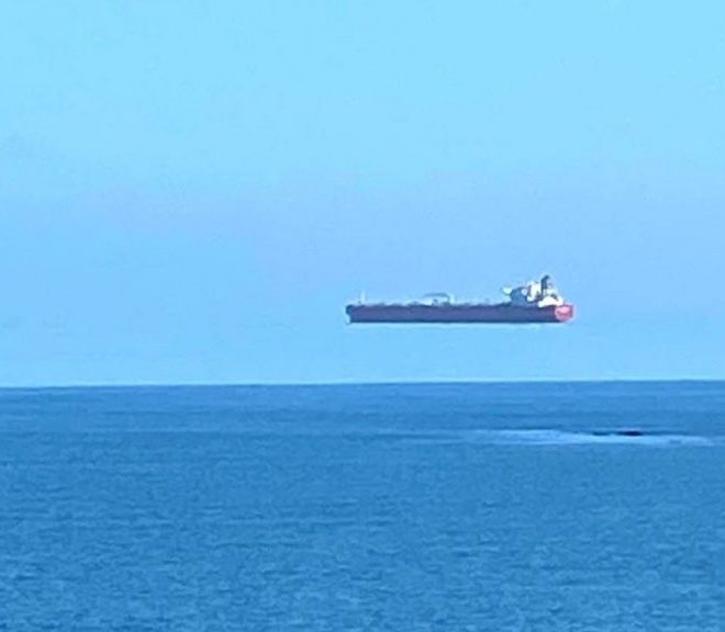 “Floating Ship” Captured In The Sky Off The U.K Coast